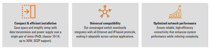 Infografik - Weidmuller Nicht-verwaltete SPE-Schalter 