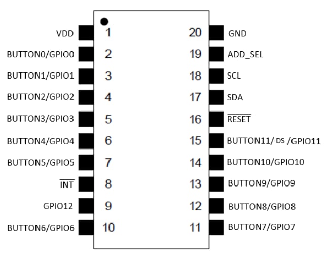 Infografik - Microchip Technology MTCH2120 Touch-Controller