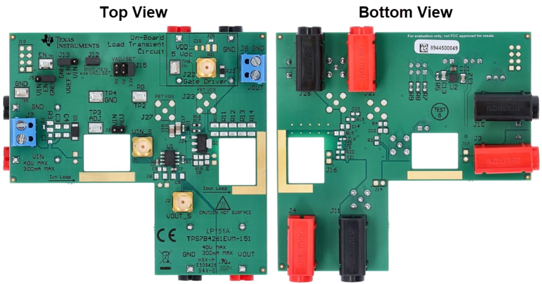 Technische Zeichnung - Texas Instruments TPS7B4261EVM-151 Regler-Evaluierungsmodul