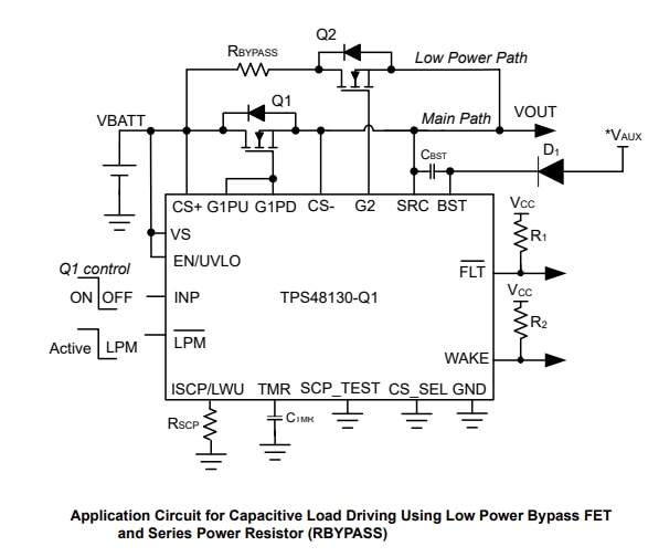 Applikations-Schaltungsdiagramm - Texas Instruments TPS4813-Q1 High-Side-Treiber