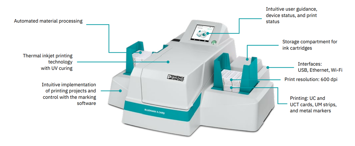 Phoenix Contact BLUEMARK E.CARD UV-Tintenstrahldrucker
