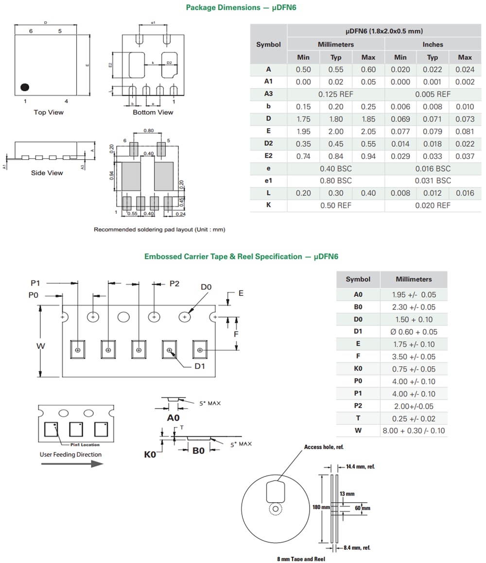 Technische Zeichnung - Littelfuse SC1230-01UTG TVS Diode