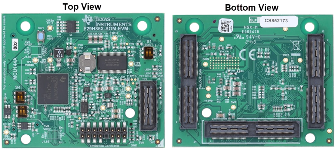Technische Zeichnung - Texas Instruments F29H85X Evaluierungsboard und Kit