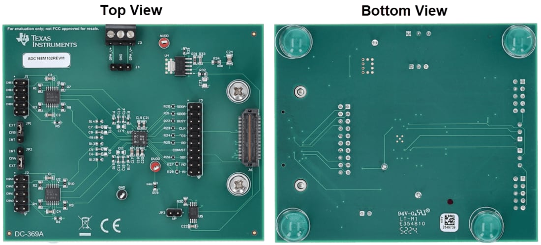 Technische Zeichnung - Texas Instruments ADC168M102REVM-PDK Leistungsdemonstrations-Kit