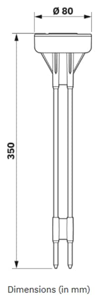 Technische Zeichnung - Phoenix Contact PMD EM M-30 LR Bodenfeuchtesensor