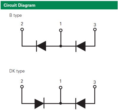 Schaltplan der Littelfuse Gleichrichter-Leistungsdiodenmodule Gehäuse S Schaltplan der Littelfuse Gleichrichter-Leistungsdiodenmodule Gehäuse S